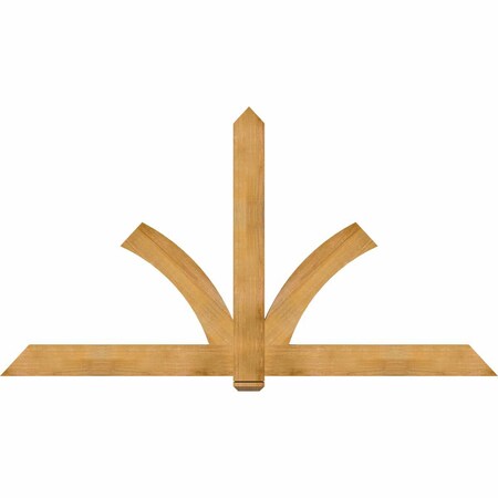 Ekena Millwork Redmond Rough Sawn Timber Gable Bracket, Western Red Cedar, 96"W x 52"H x 2"D x 6"F, 13/12 Pitch GBW096X52X0206RED00RWR